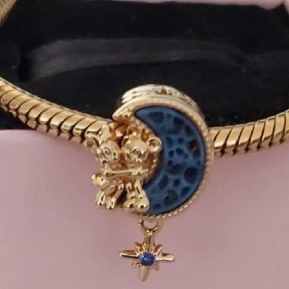 PANDORA *Retired* Sterling Silver & 14K Gold-Plated Disney Mickey & Minnie - Picture 13 of 16